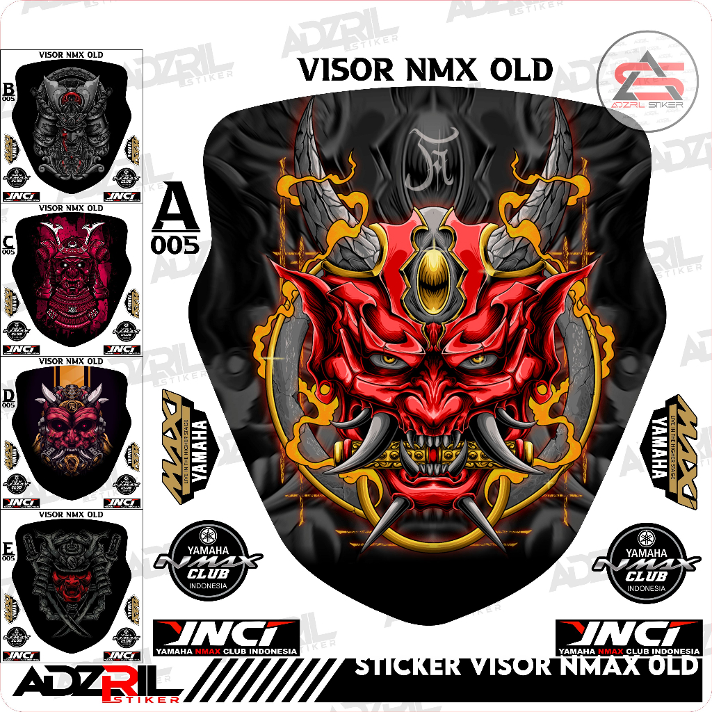 Stiker visor Winshield yamaha  Nmax Old 155  2015-2019 SAMURAI  KEREN (014) / stiker  Winshield  gam