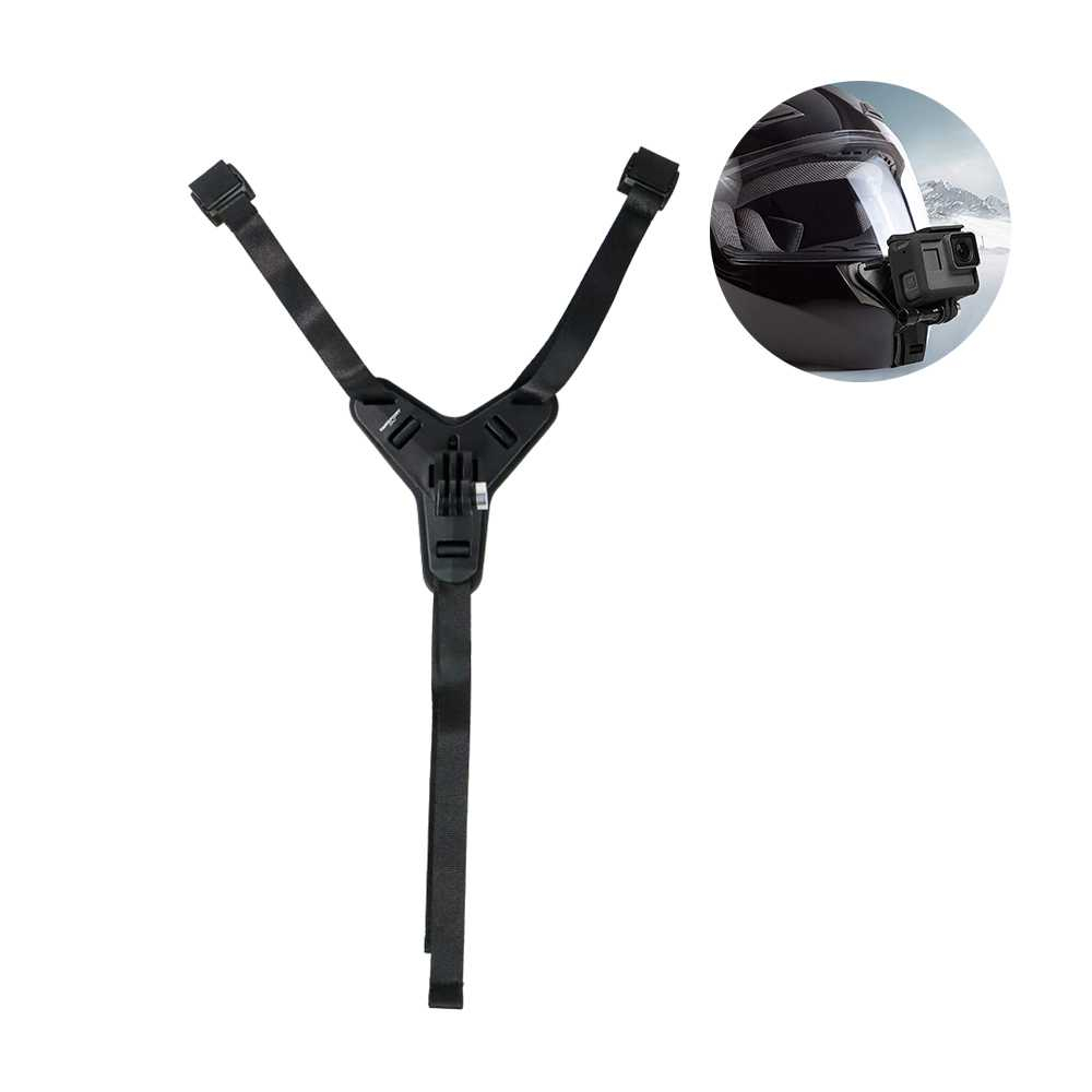 Mounting Helm Strap Bracket Motovlog Action Cam HP Holder Helm Strap Chin Mounting Dagu Gopro