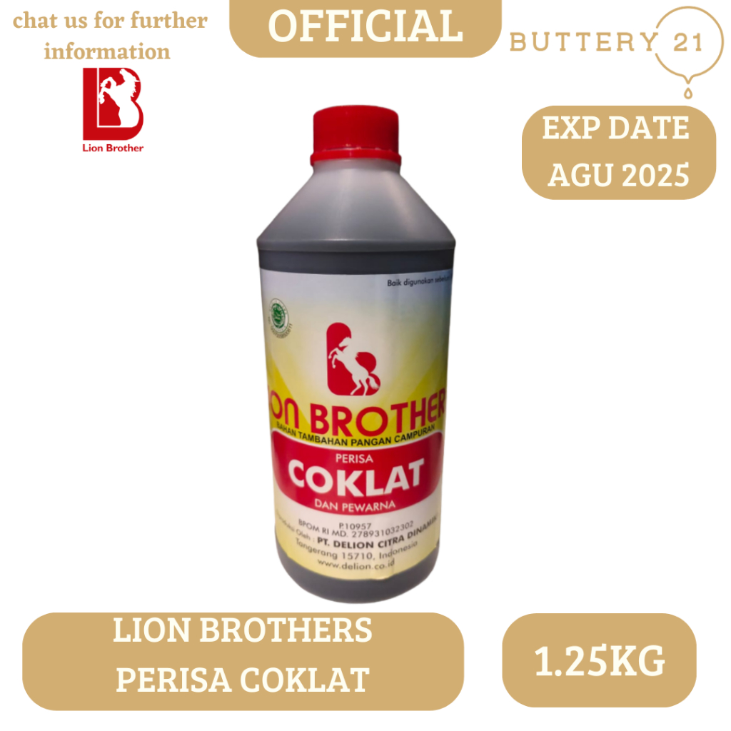 

LION BROTHERS PERISA COKLAT 1.25 KG / PERISA DAN PEWARNA COKLAT