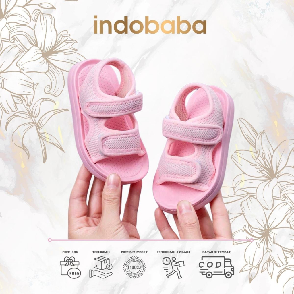 indobaba  Sandal Anak Import Sepatu Sandal Anak Mario Kain Lembut Laki laki Perempuan Eva Sandal Import S107