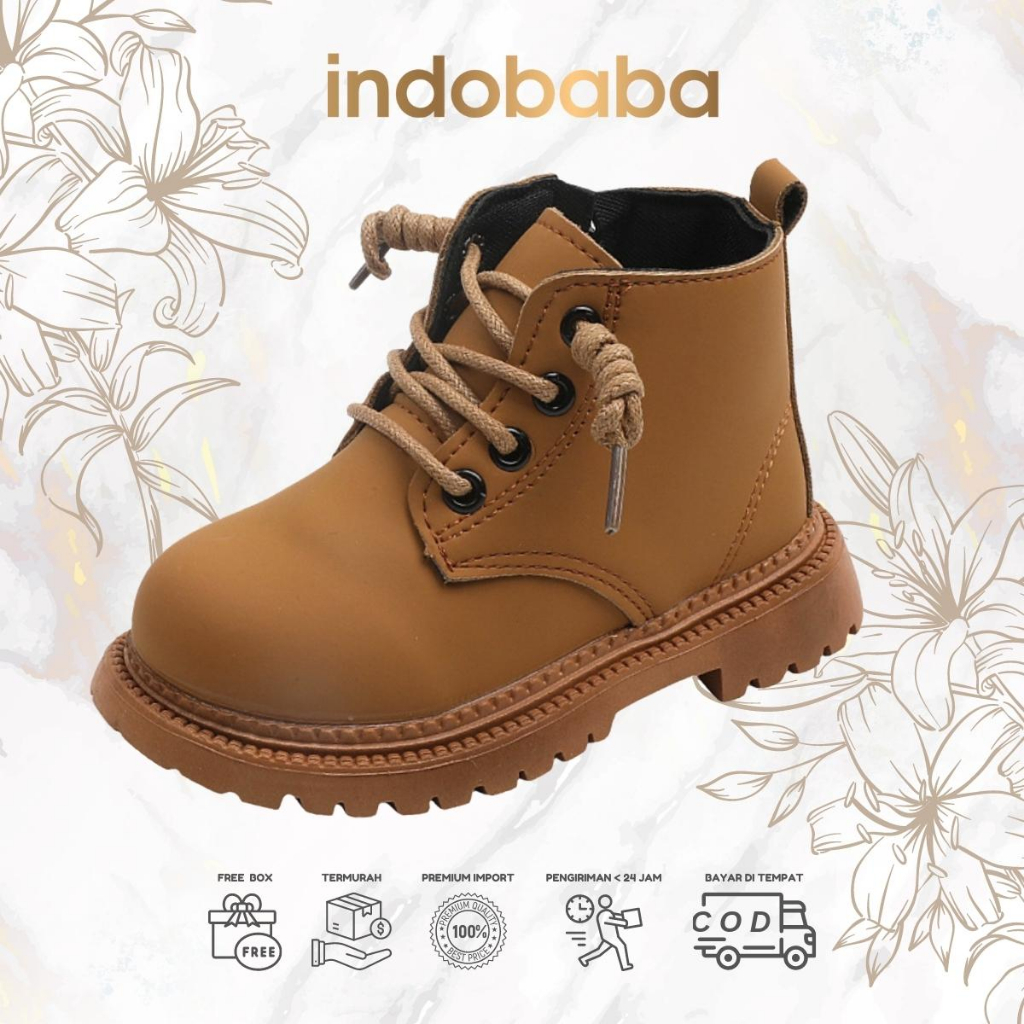 indobaba Sepatu Boots Sneakers Anak Import Unisex Size 21-25 S121