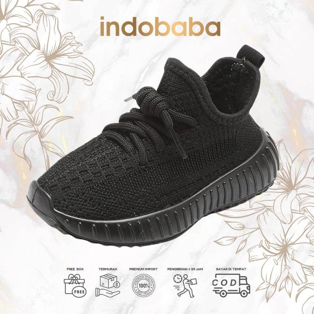 indobaba Sepatu Anak Perempuan Sneakers Anak Import Sport Canvas  1-5 Tahun S147