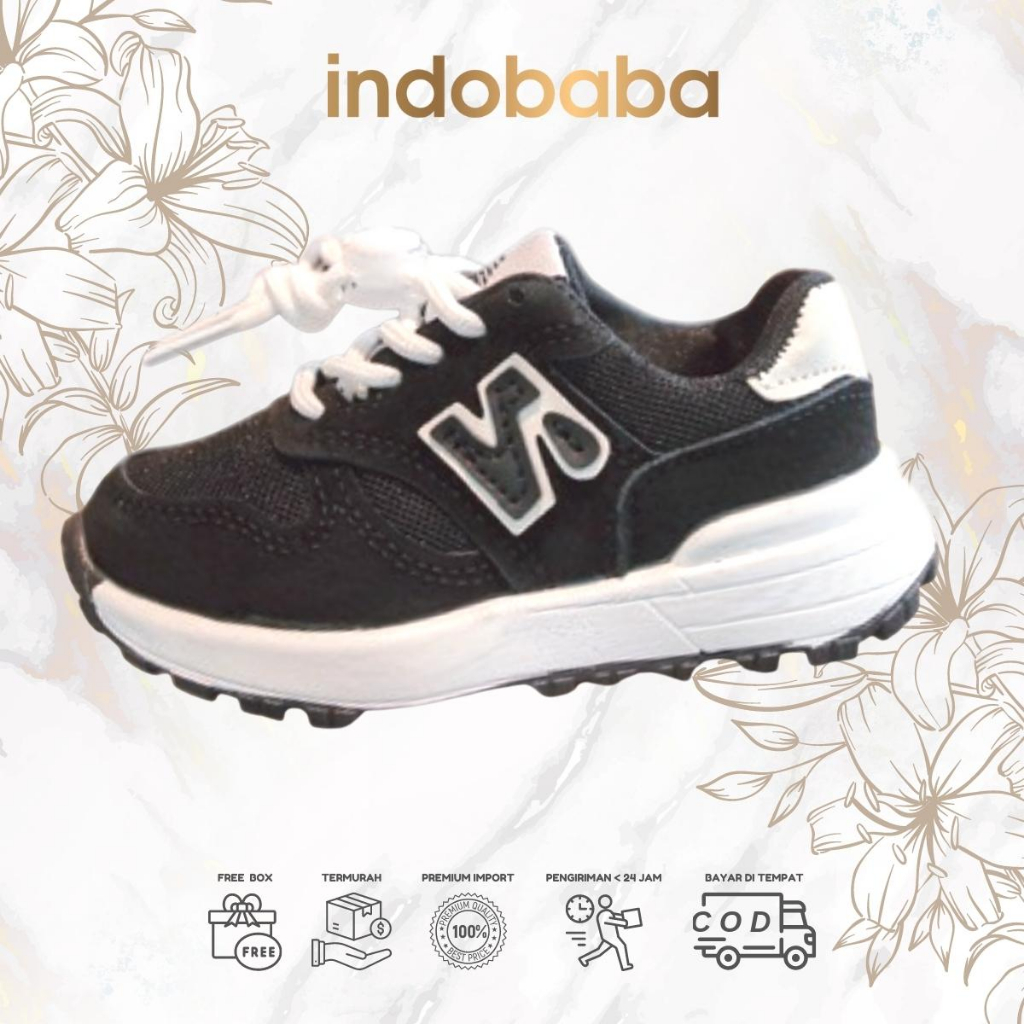 indobaba Sepatu Anak Perempuan Sneakers Anak Import Sintetis Usia 1-5 Tahun S162