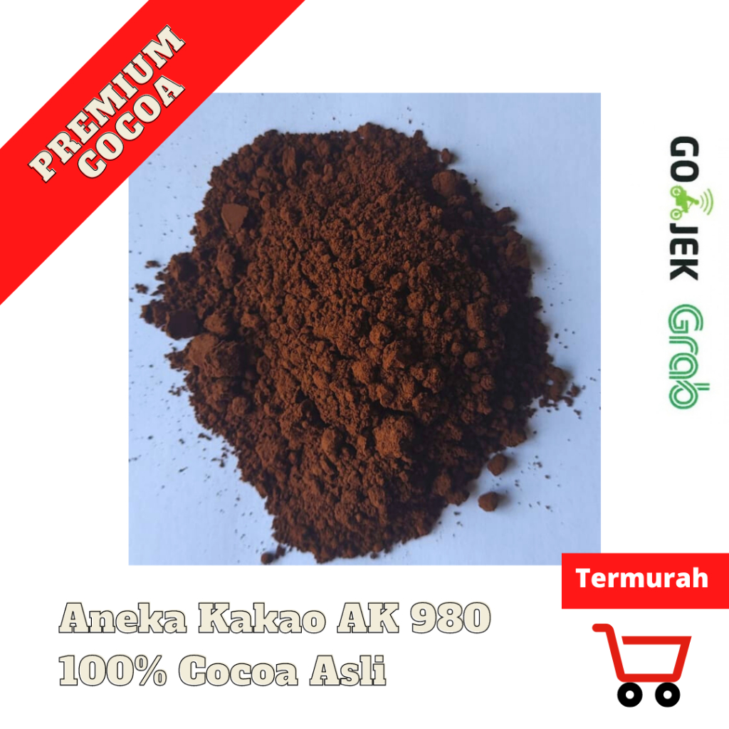 ANEKA KAKAO COCOA POWDER AK 980 DARK COKLAT 1 kg / 500 g coklat bubuk