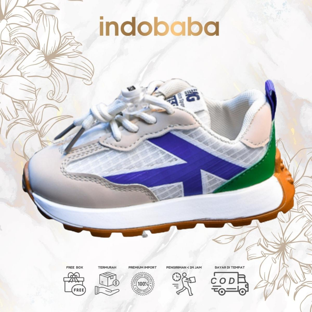 indobaba Sepatu Anak Perempuan Import Sneaker Anak Laki laki Import Usia 1-5 Tahun S179