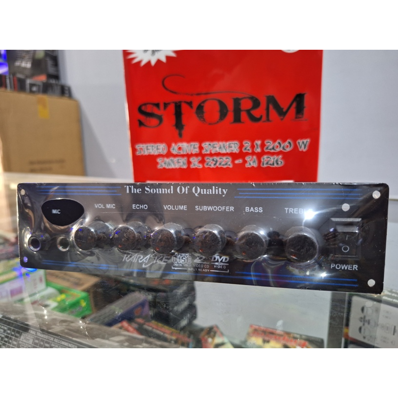 POWER KIT Amplifier MESIN SPEAKER AKTIF KARAOKE STORM 400W STEREO