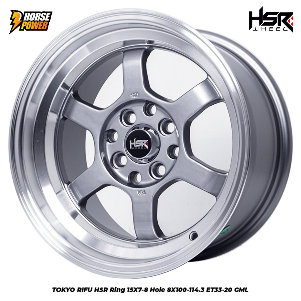 Hsr Tokyo • Velg Mobil Ring15 Celong untuk Mobil 4baut Roda • Hsr Wheel R15 Lebar Belakang