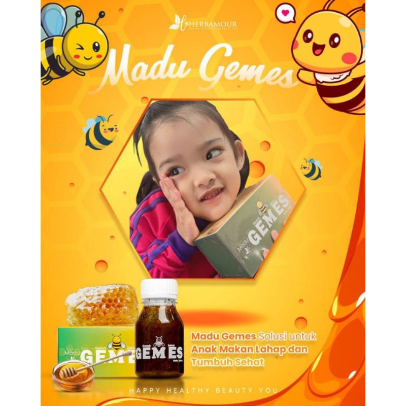 

[HERBALOV] Madu Gemes- Penambah nafsu Makan anak