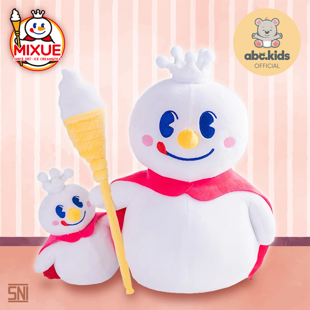 Boneka Mixue / Boneka Maskot Mixue / Boneka Ice Cream Mixue Lucu Imut dan Lembut