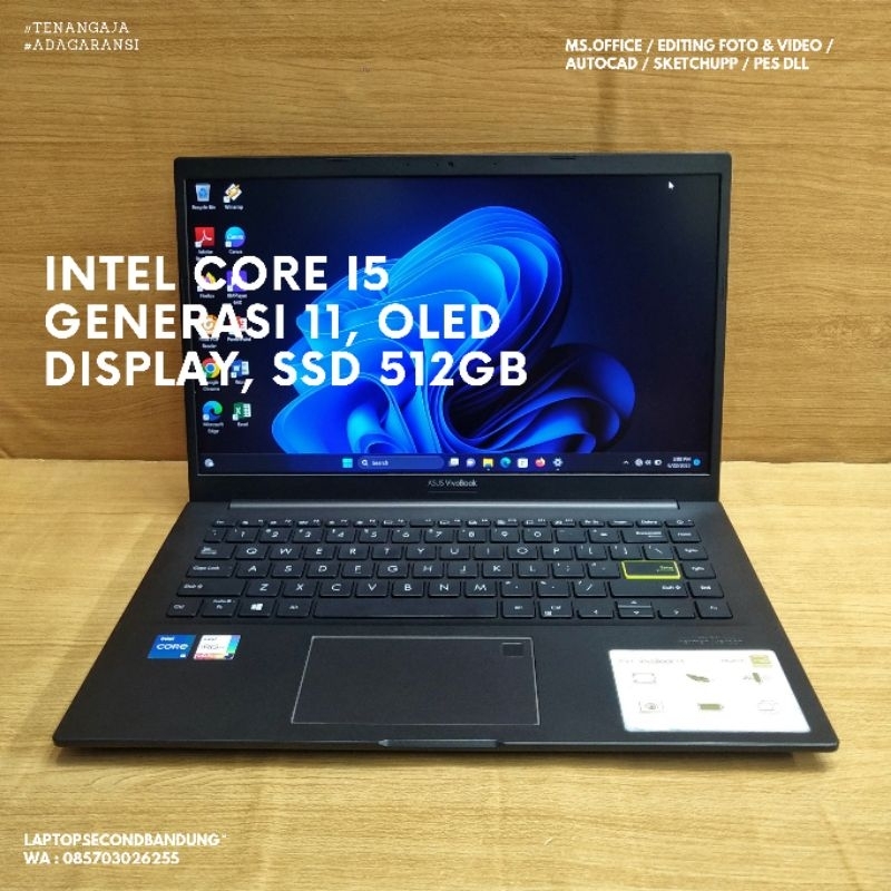 LAPTOP ASUS VIVOBOOK K413EA INTEL CORE I5-1135G7 RAM 8GB SSD 512GB