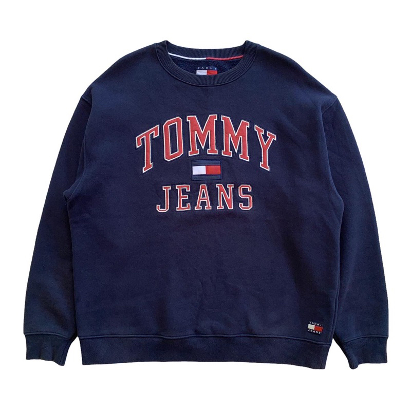CREWNECK TOMMY JEANS 90s CAPSULE LOGO NAVY