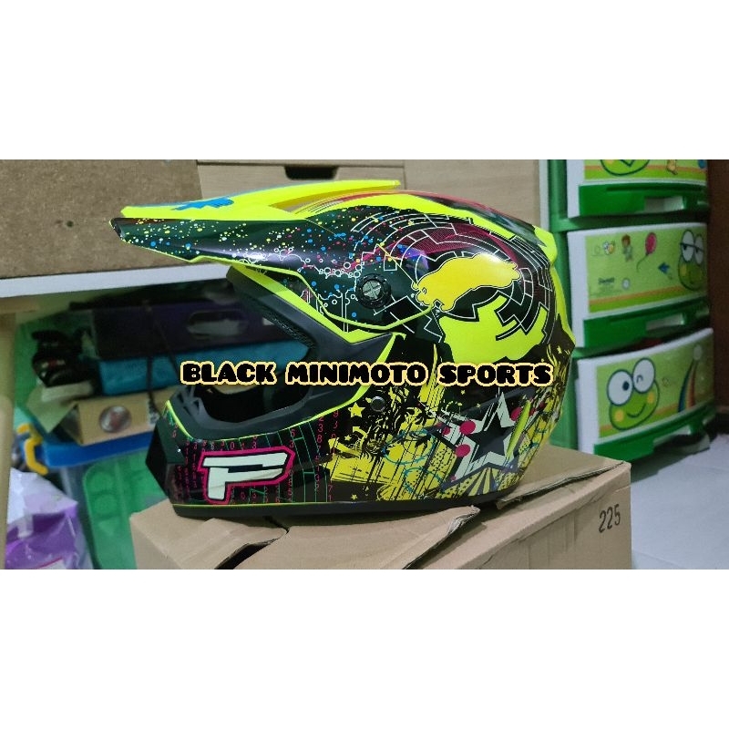 Helm Cross Anak Motocross Offroad Original IMPORT Terbaik - Helmet Mini Trail Anak Offroad Supermoto