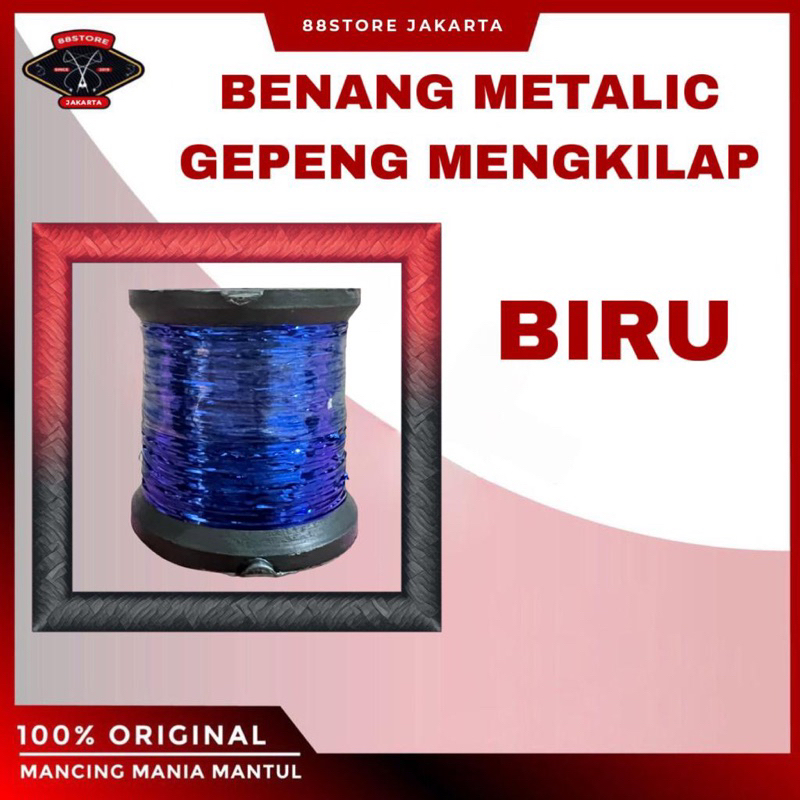 88storejakarta benang metallic gepeng wrapping joran