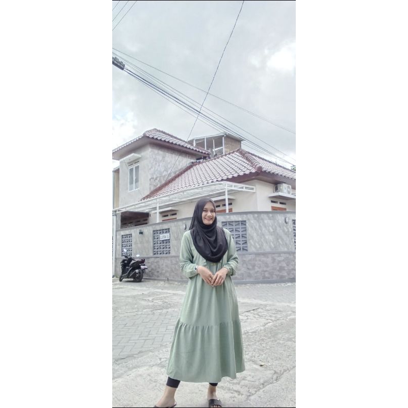 SALE MIDI DRESS CRINKLE PREMIUM MIDI KRINGKEL BUSUI SLETING MIDI KEKINIAN