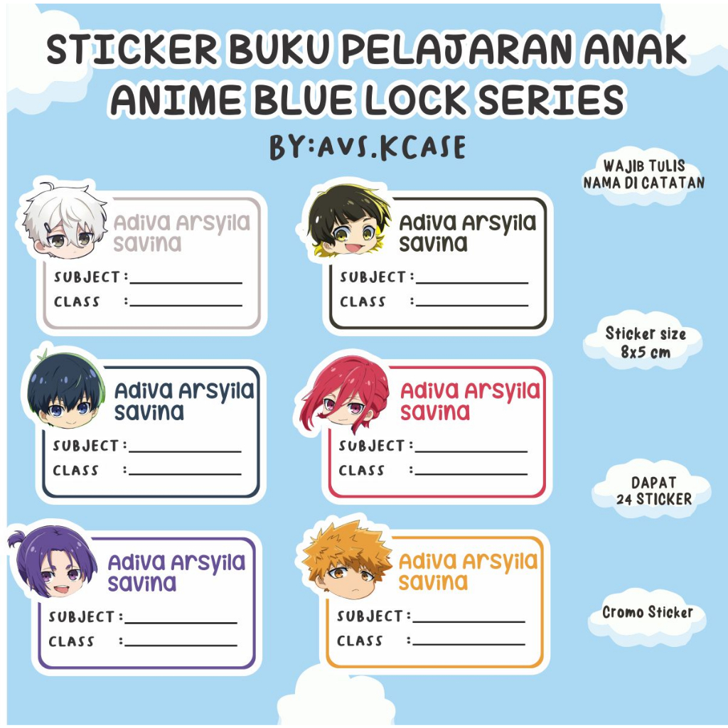 

STIKER BUKU PELAJARAN ANIME BLUE LOCK