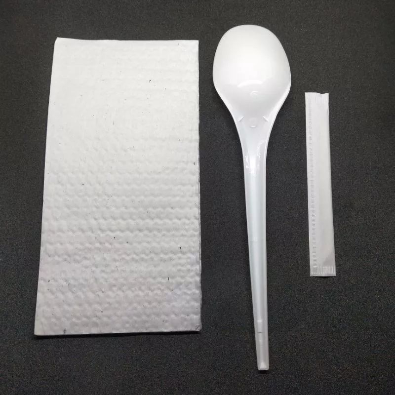 Catering Set / Paket Sendok Makan Plastik Set (Sendok Panjang Putih)