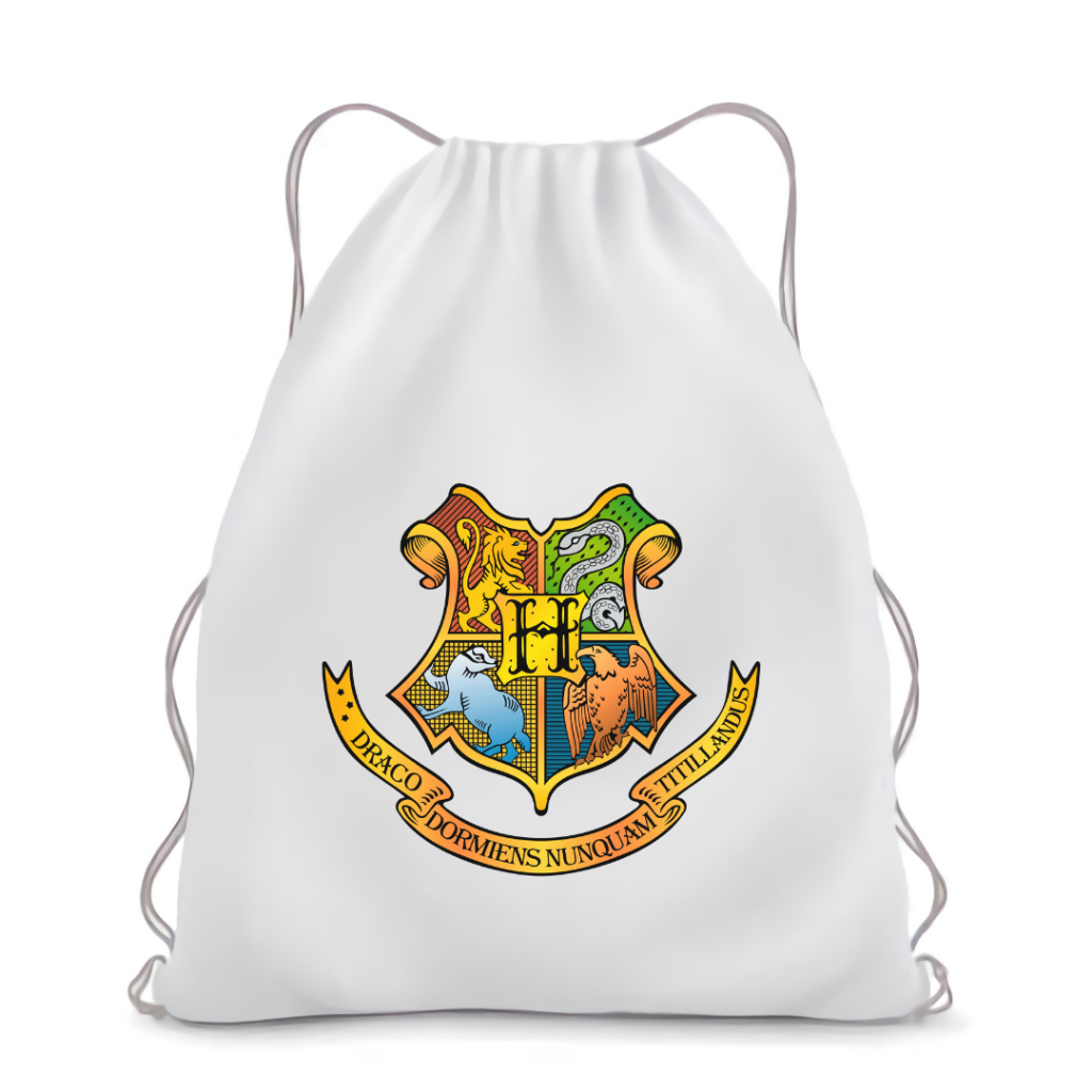 Stringbag printing Harry Potter hogwarts series ransel serut drawstring tas wanita pria sekolah viral string bag|| kiiyoomii ||