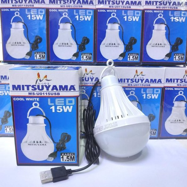 BISA COD - Lampu Bohlam LED USB Emergency Mitsuyama Terang Tahan Lama