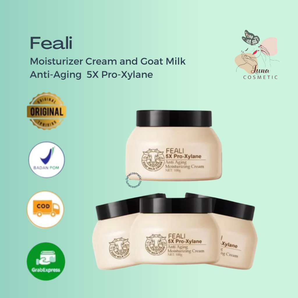 FEALI 5X Pro-Xylane Goat Milk Anti-Aging and Moisturizing Cream / MOISTURIZER CREAM GOAT / PELEMBAB WAJAH