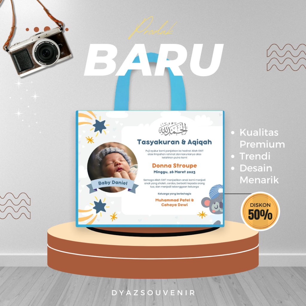 

Tas Tasyakuran Aqiqah Ucapan Tas Souvenir Spunbond Premium Tas Custom Bahan Awet Rapi Desain Suka Suka