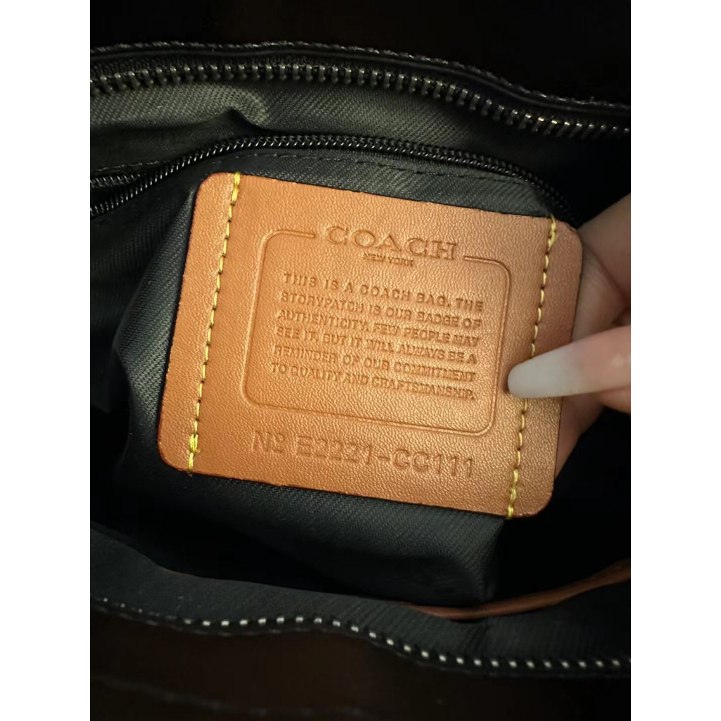 Coach original  110 CC111 men's classic logo canvas GOTHAM slim messenger bag shoulder bag Messenger bag  111