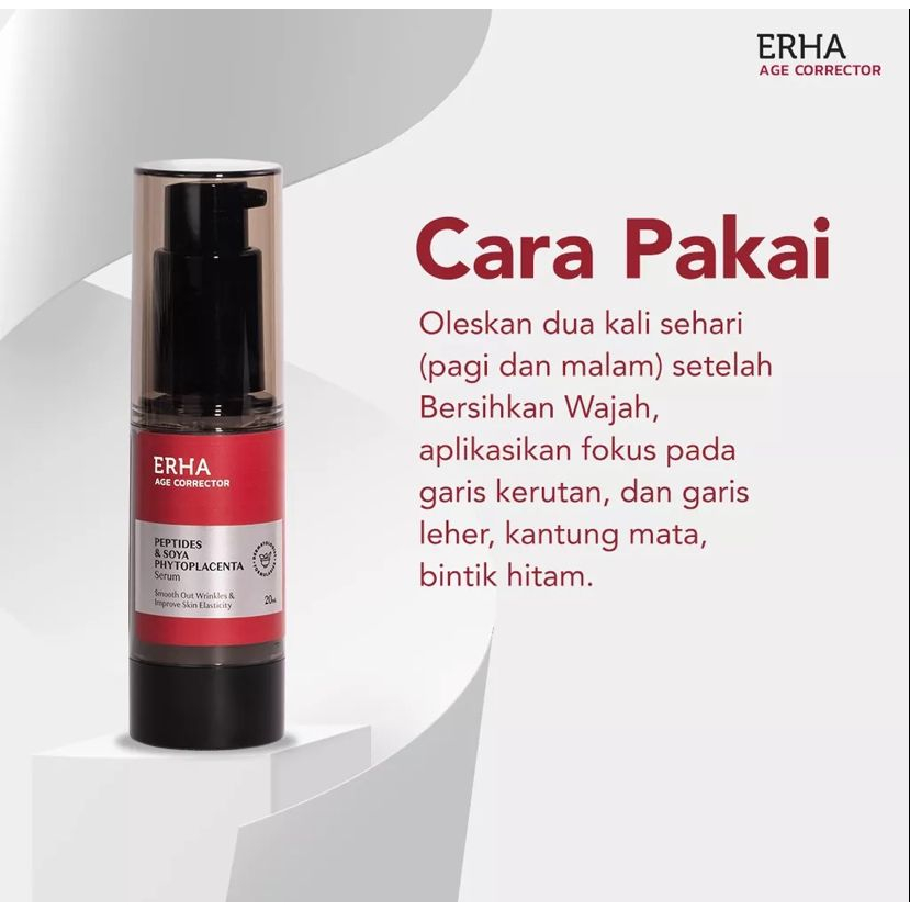 ERHA AGE CORRECTOR SERUM PEPTIDES &amp; SOYA PHYTOPLACENTA 20ML - SERUM ANTI PENUAAN