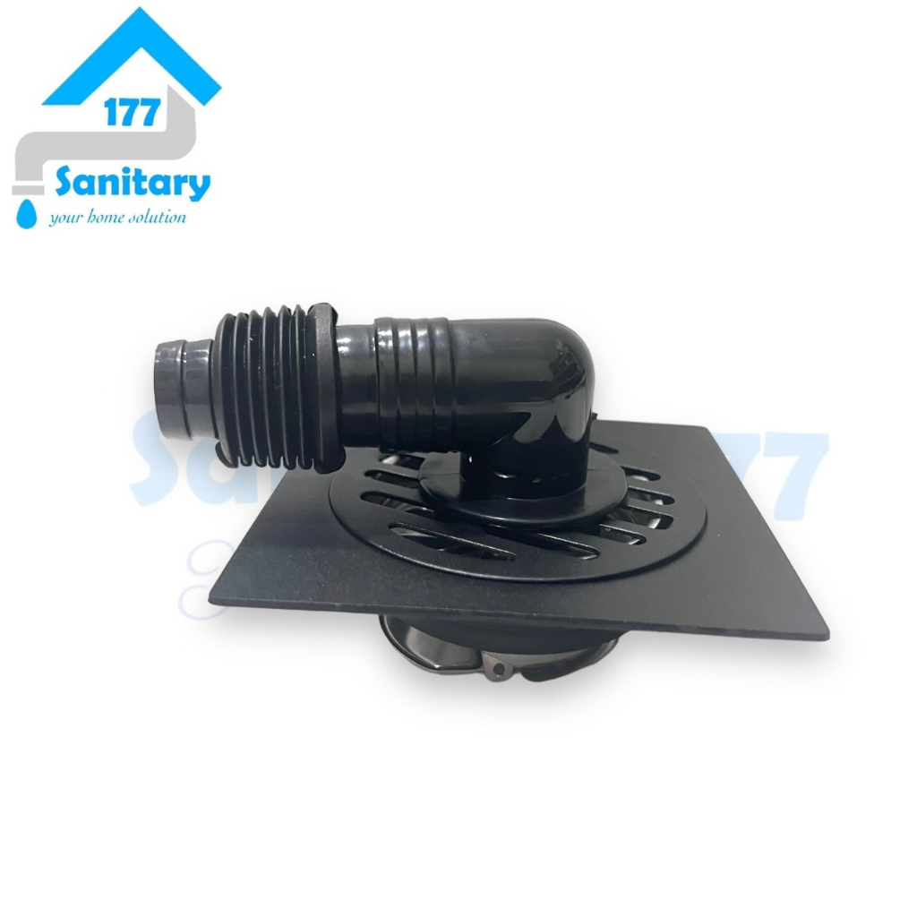 bundling Saringan Got mesin cuci HITAM set + kepala black -paket Floor drain Stainless tebal pembuangan air kamar mandi  strainer sambungan mesin cuci