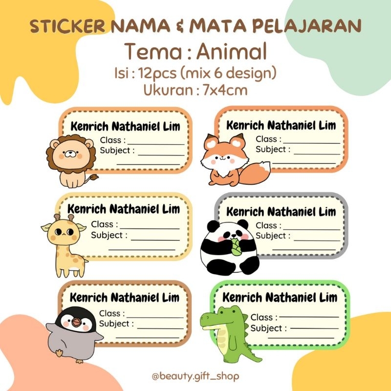 

STIKER LABEL MATA PELAJARAN CUSTOM