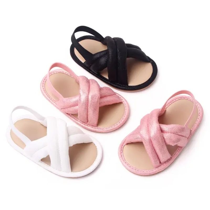 Sepatu Sandal Bayi Perempuan - Sepatu Prewalker Baby Sol Karet Anti Slip S1330