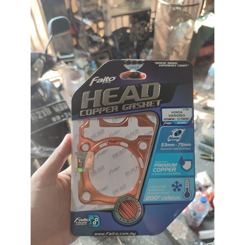 Gasket Head Vario150 bore up 62,63,64,65MM FAITO