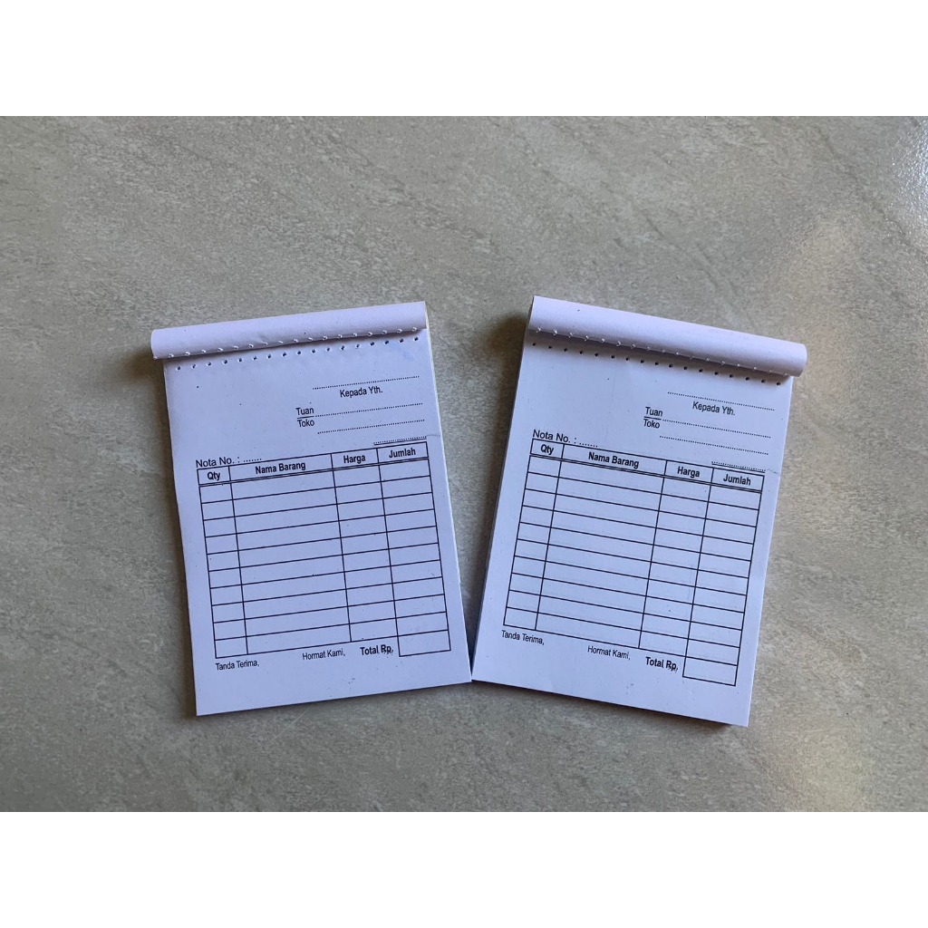 

Nota Kontan Kecil, Nota Mini 1 Ply (50 Lembar) Rangkap 1