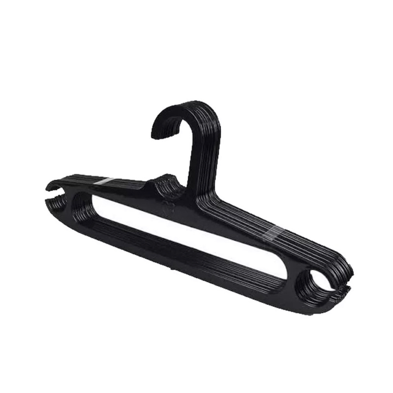 Gantungan Baju isi 12 Pcs Hanger Luxury Plastik Ukuran Besar / 17 inch Hitam / 1 Lusin / Hanger Baju