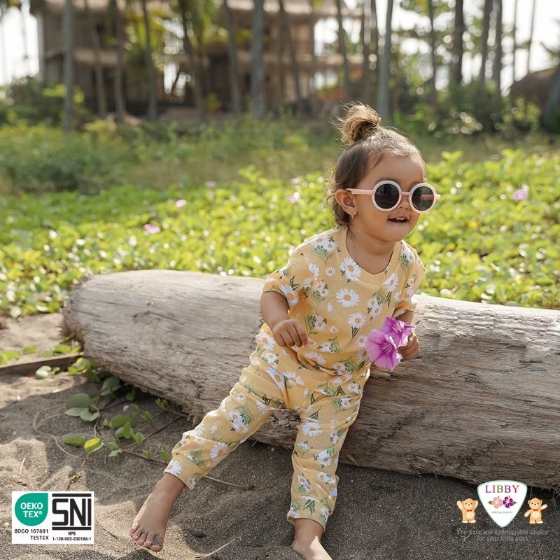 LIBBY - SETELAN PENDEK CELANA PANJANG BASKING IN THE SUN - SETELAN ANAK - BAJU ANAK