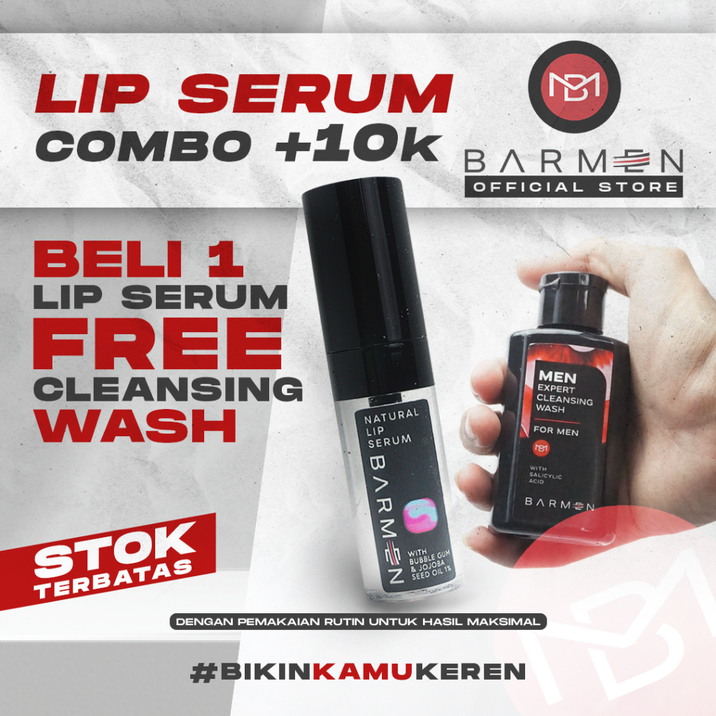 BARMEN Lip Serum Combo + 10kLip Serum Combo Cleansing Wash