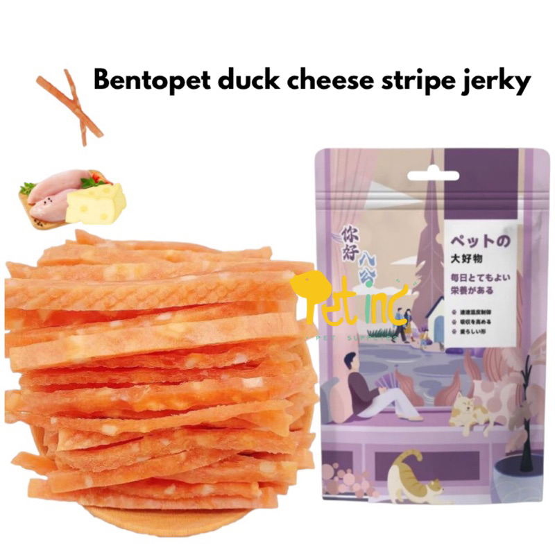 Bentopet duck cheese stripe jerky