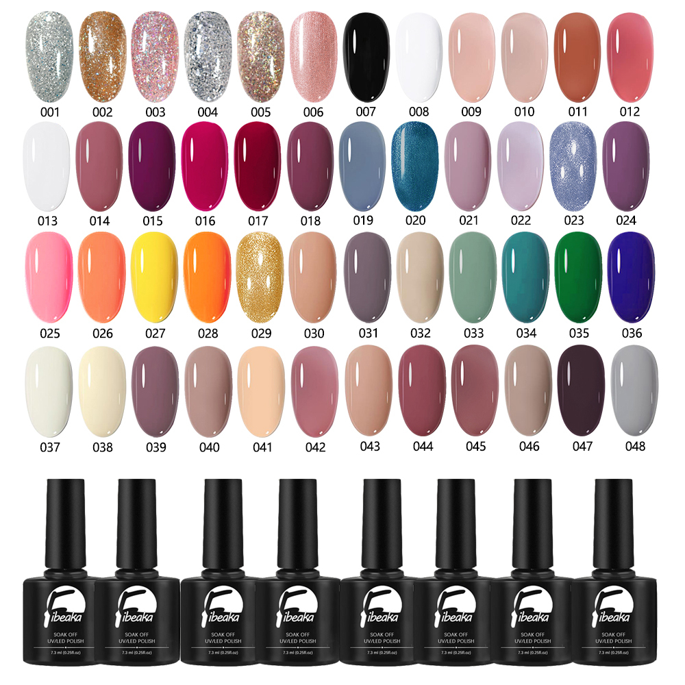 Set Kutek Gel UV LED gel polish 48 COLOUR nail art Cat Kuku nail Polish