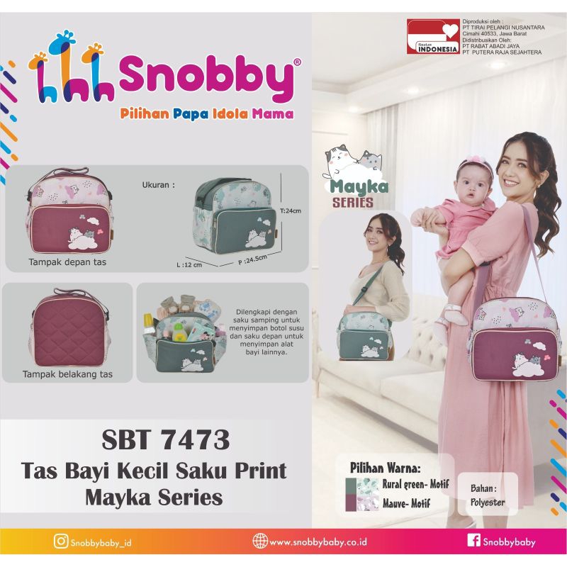 TAS KECIL BAYI  SNOBBY SERIES SAKU PRINT