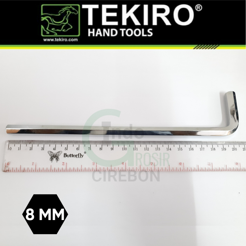 TEKIRO Kunci L 4 5 6 8 mm Panjang Long Hex Key Chrome Vanadium Steel Original