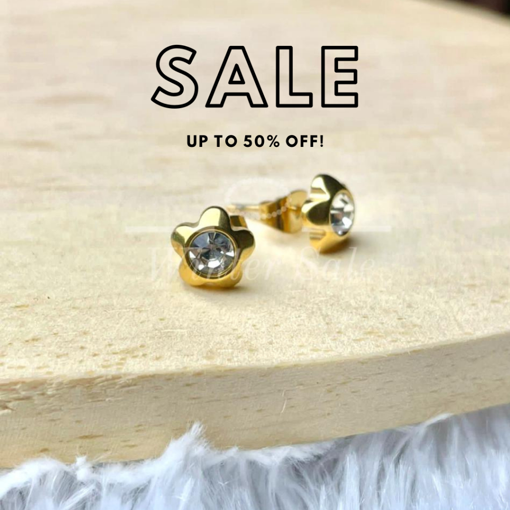 Anting Tusuk Emas Titanium Anti Karat Dan Luntur
