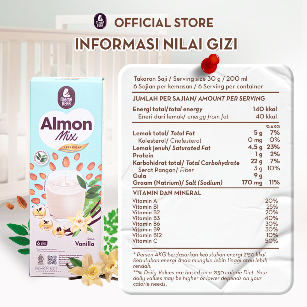 Castle - MamaBear Almon Mix - Pelancar Asi Mama bear - Asi Booster Susu Almond