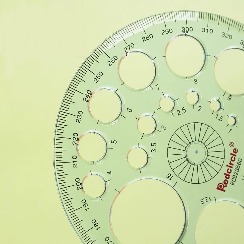 [ORGM] Alat Tulis Kantor Perlengkapan Sekolah Penggaris Lingkaran Penggaris Busur 360 Derajat