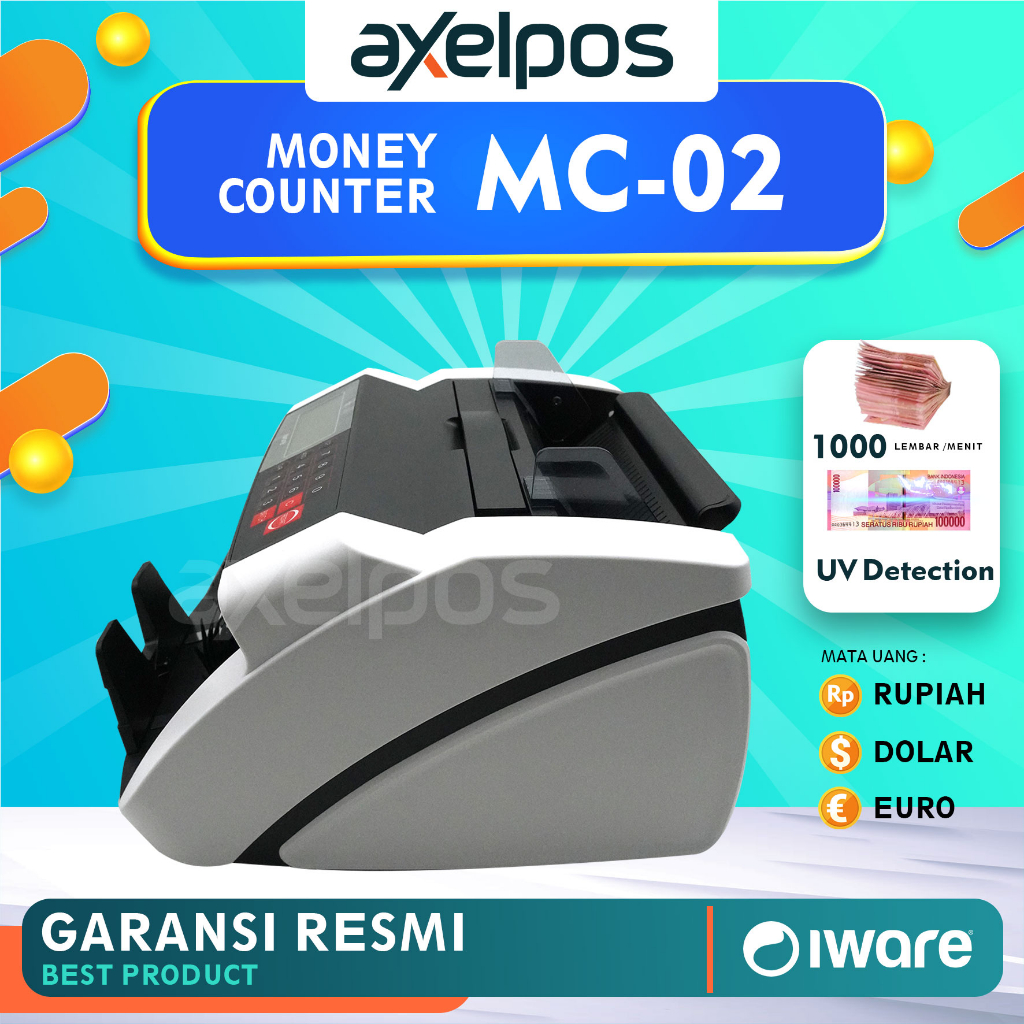 Money Counter Alat Hitung / Penghitung uang Bill Counter Iware mc02