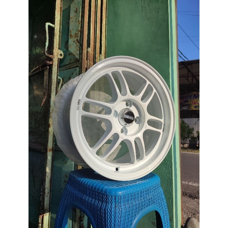 VELG MOBIL BARU PROMO MURAH R15 MODEL RPF 1 JDM STYLE PCD 4×100 WARNA PUTIH RACING LOOK