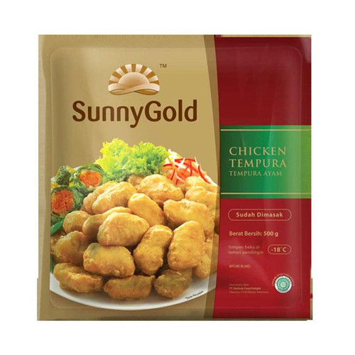 

Sunny Gold Chicken Nugget Tempura - 500g| Tempura Ayam Berbumbu 500gr - CHICKEN TEMPURA