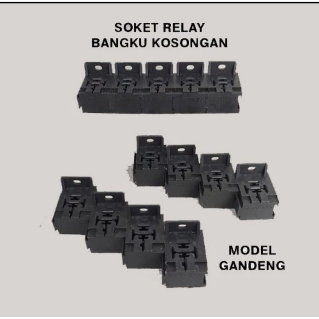 SOCKET RELAY HITAM 4 KAKI DAN 5 KAKI / SOKET RELAY / TEMPAT RELAY