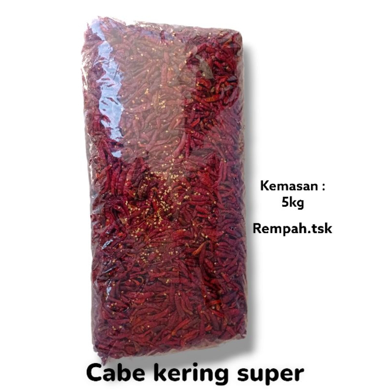 

CABE INDIA-CABE TEJA/CABE RAWIT KERING TANPA TANGKAI KEMASAN 5 KG (BEST SUPER RED)