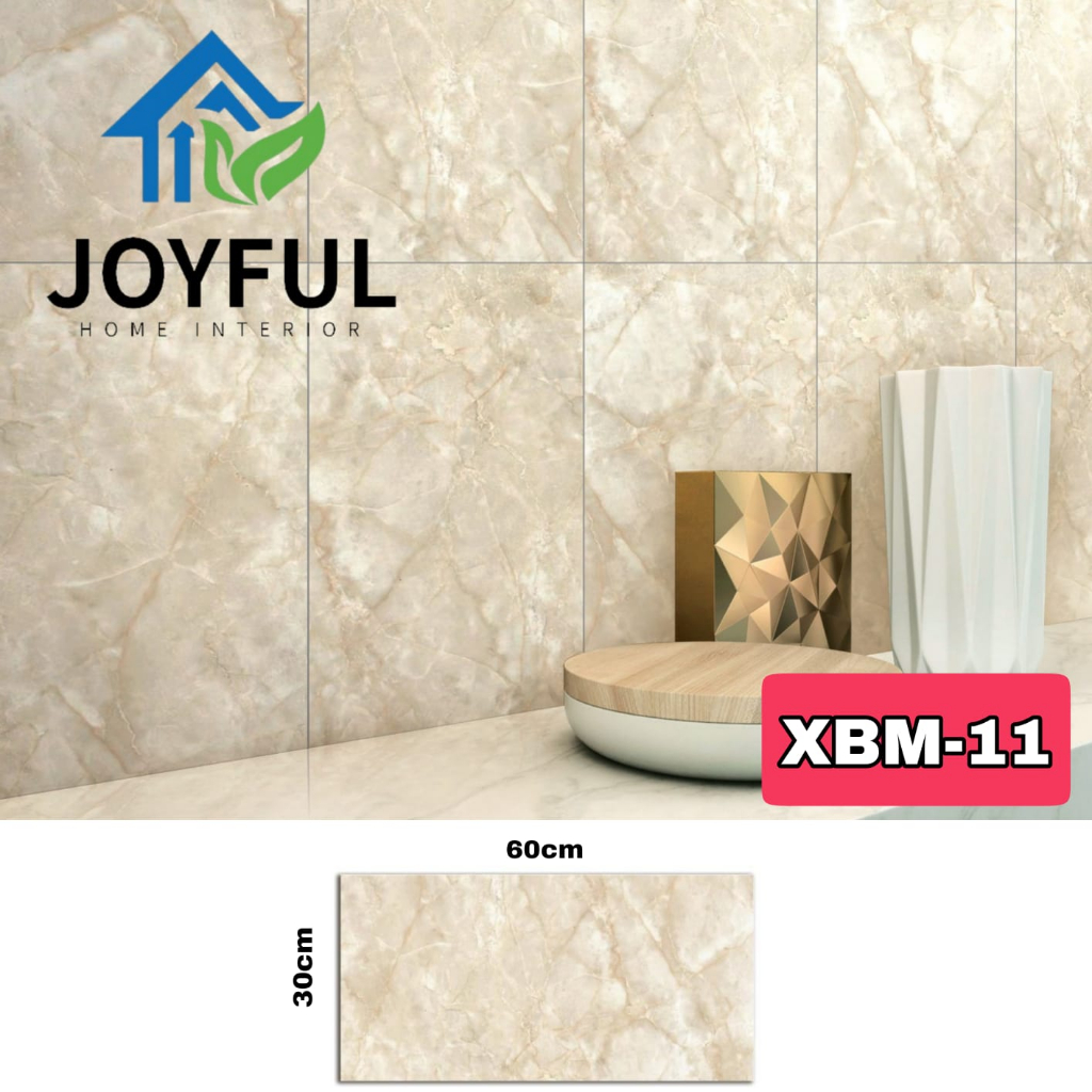 Wallpaper dinding VINYL Marble 30 x 60 cm • 10 LEMBAR • High Quality