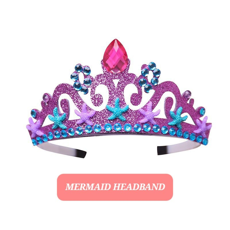MERMAID HEADBAND AKSESORIS PRINCESS ARIEL BANDO MAHKOTA IMPORT FASHION PRINCES