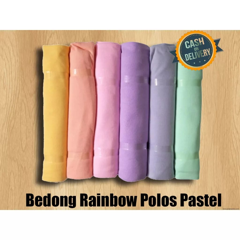 Bedong bayi RAINBOW POLOS ukuran 110x90 cm perlengkapan bayi lahir