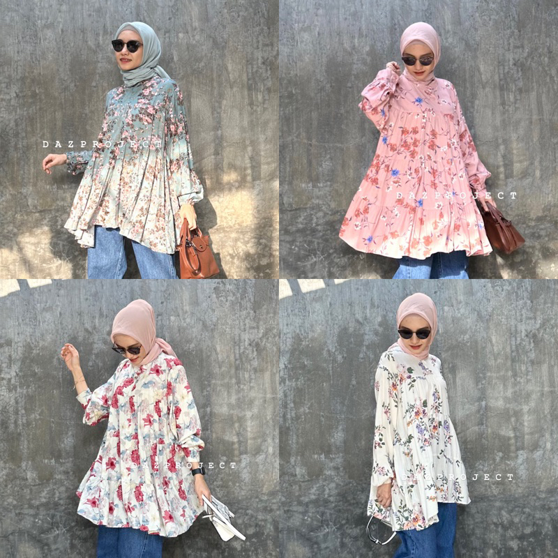 Blouse Motif Katun Rayon Blouse Jumbo Busui blouse babydoll Ld 120 by dazproject